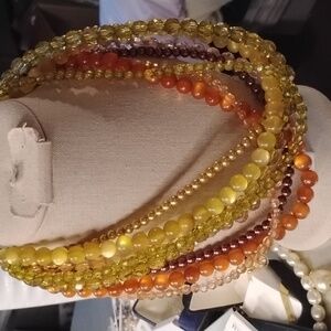 2 faux cats eye necklaces